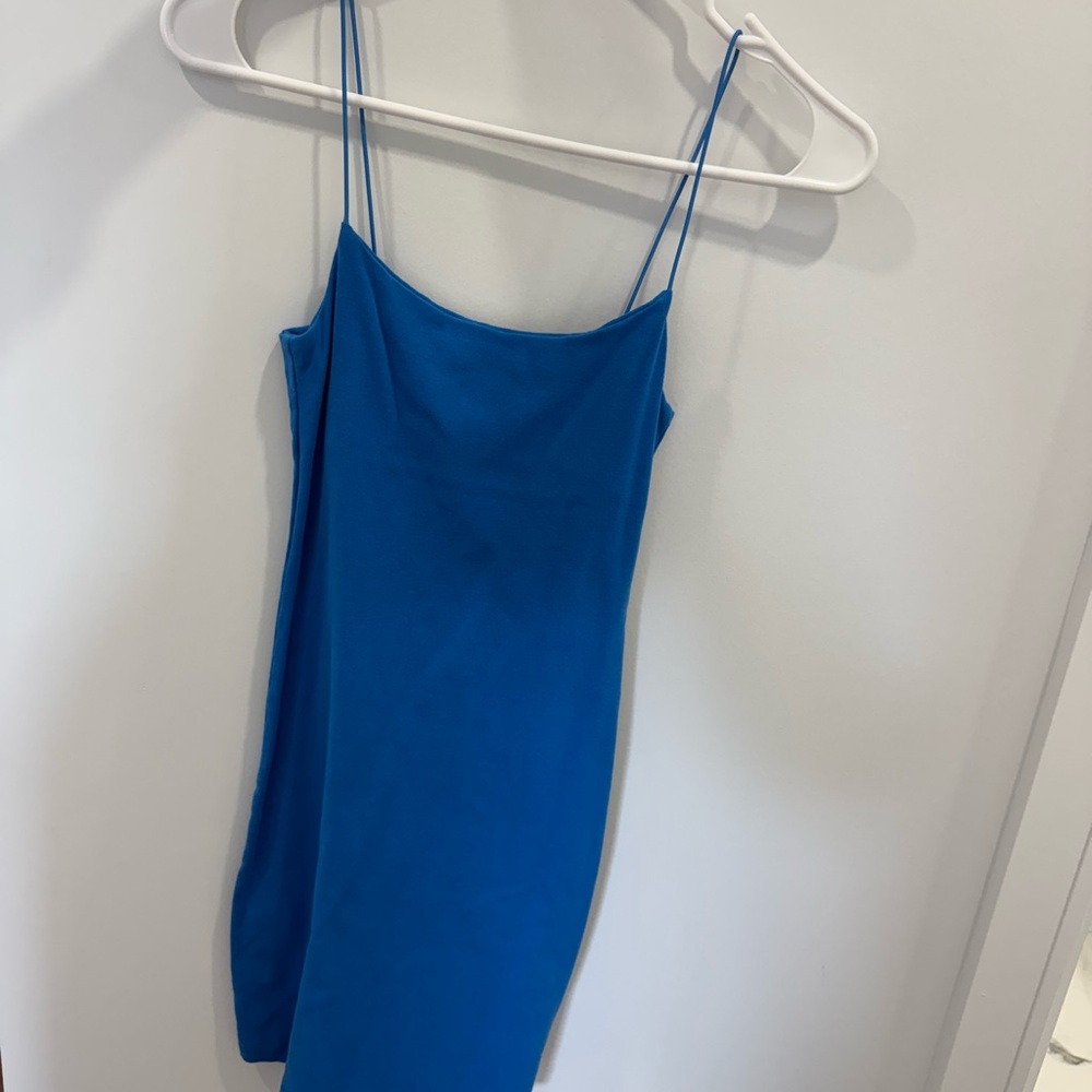 Blue Spaghetti Strap Dress